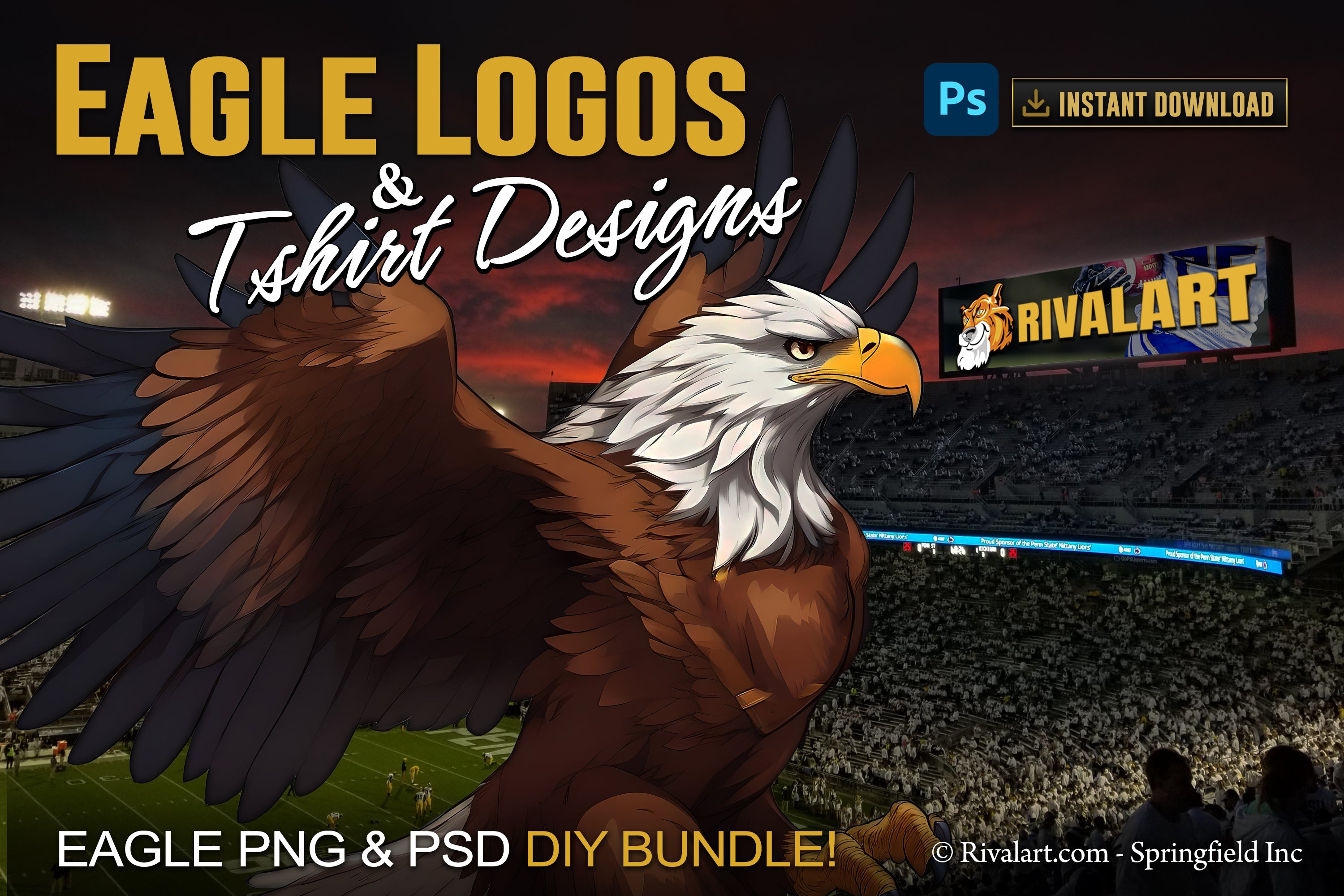 Eagle Logo and DIY T-shirt Design Bundle