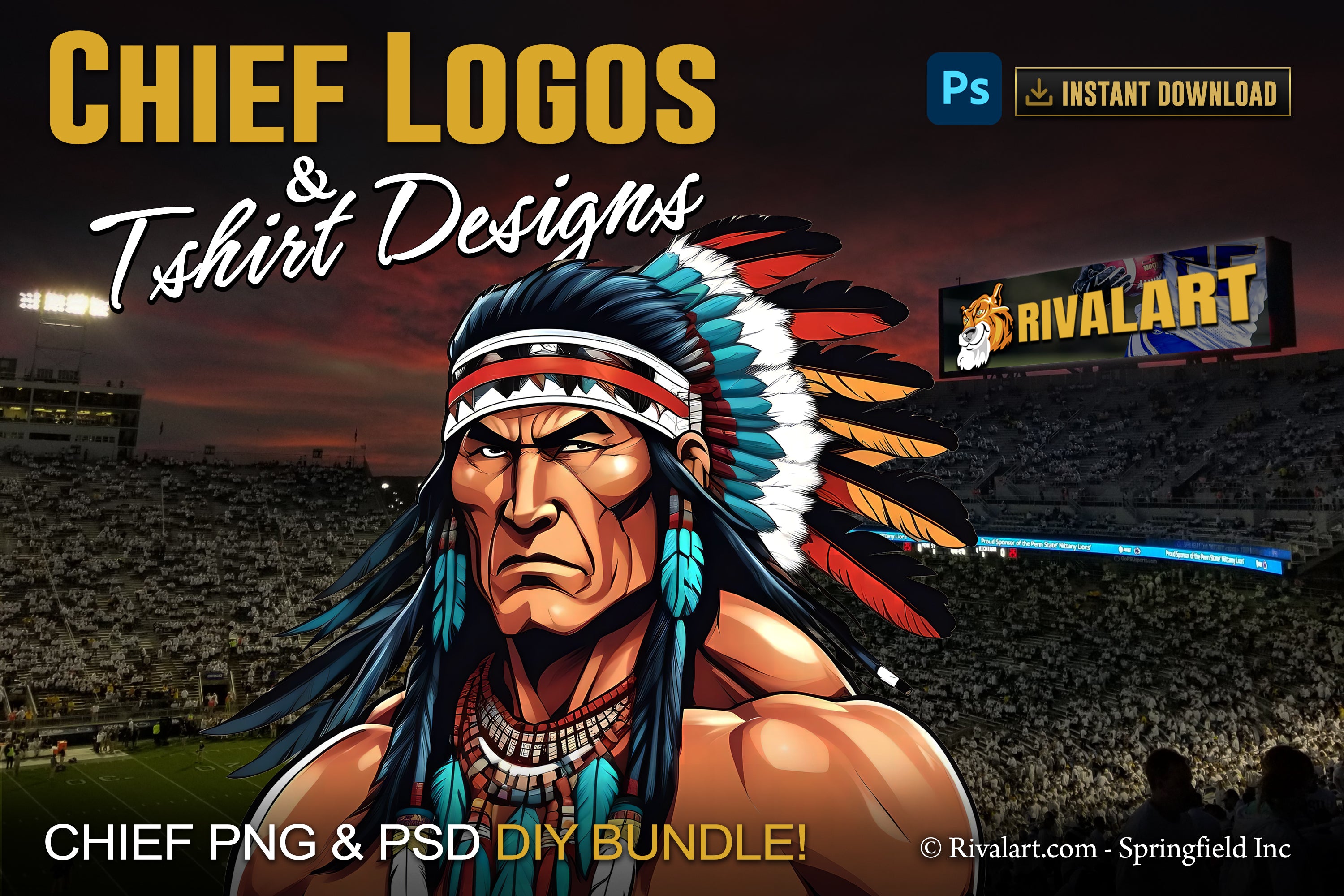 Chief Logo and DIY T-shirt Design Bundle