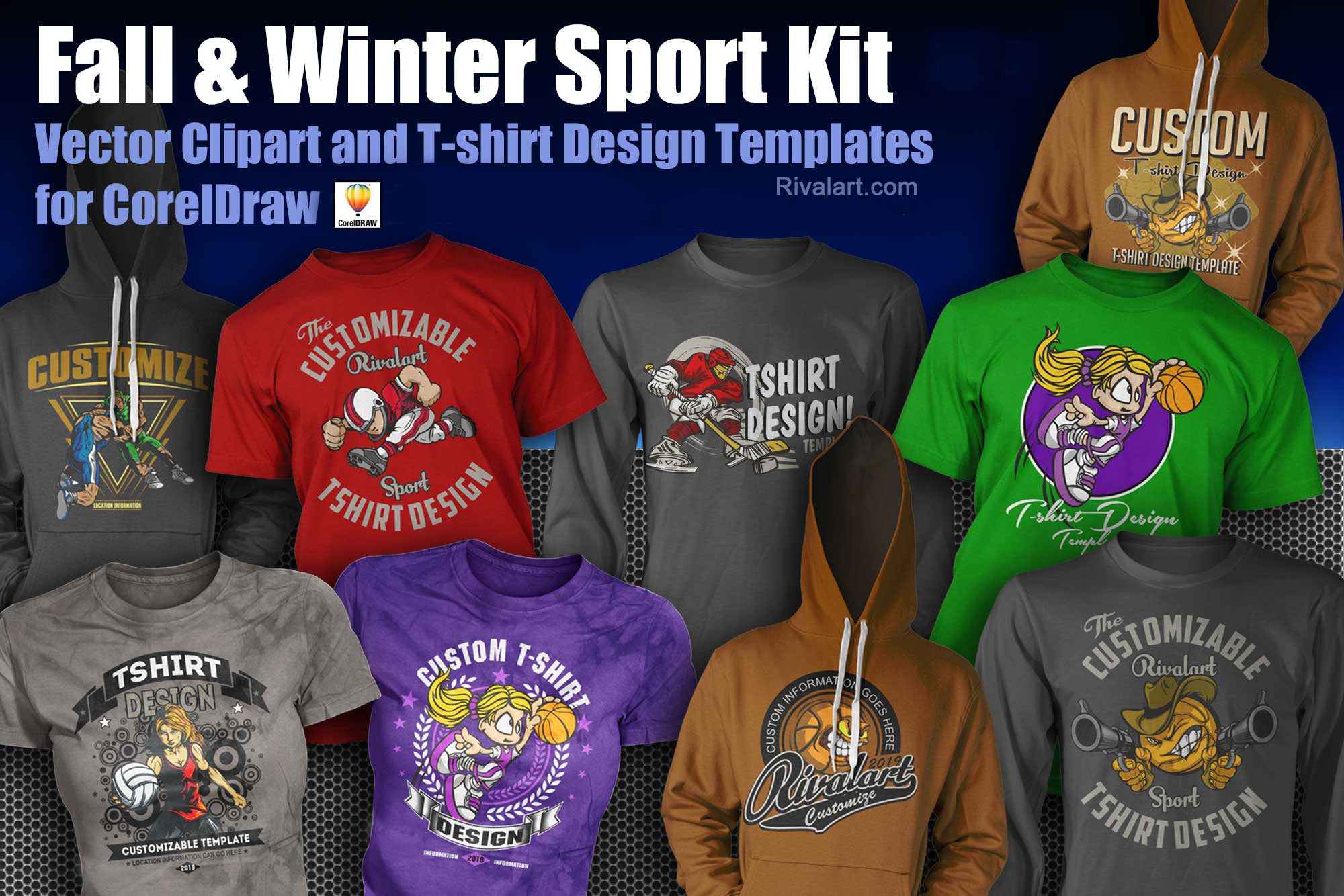 Fall & Winter Sport Kit Bundle for CorelDraw