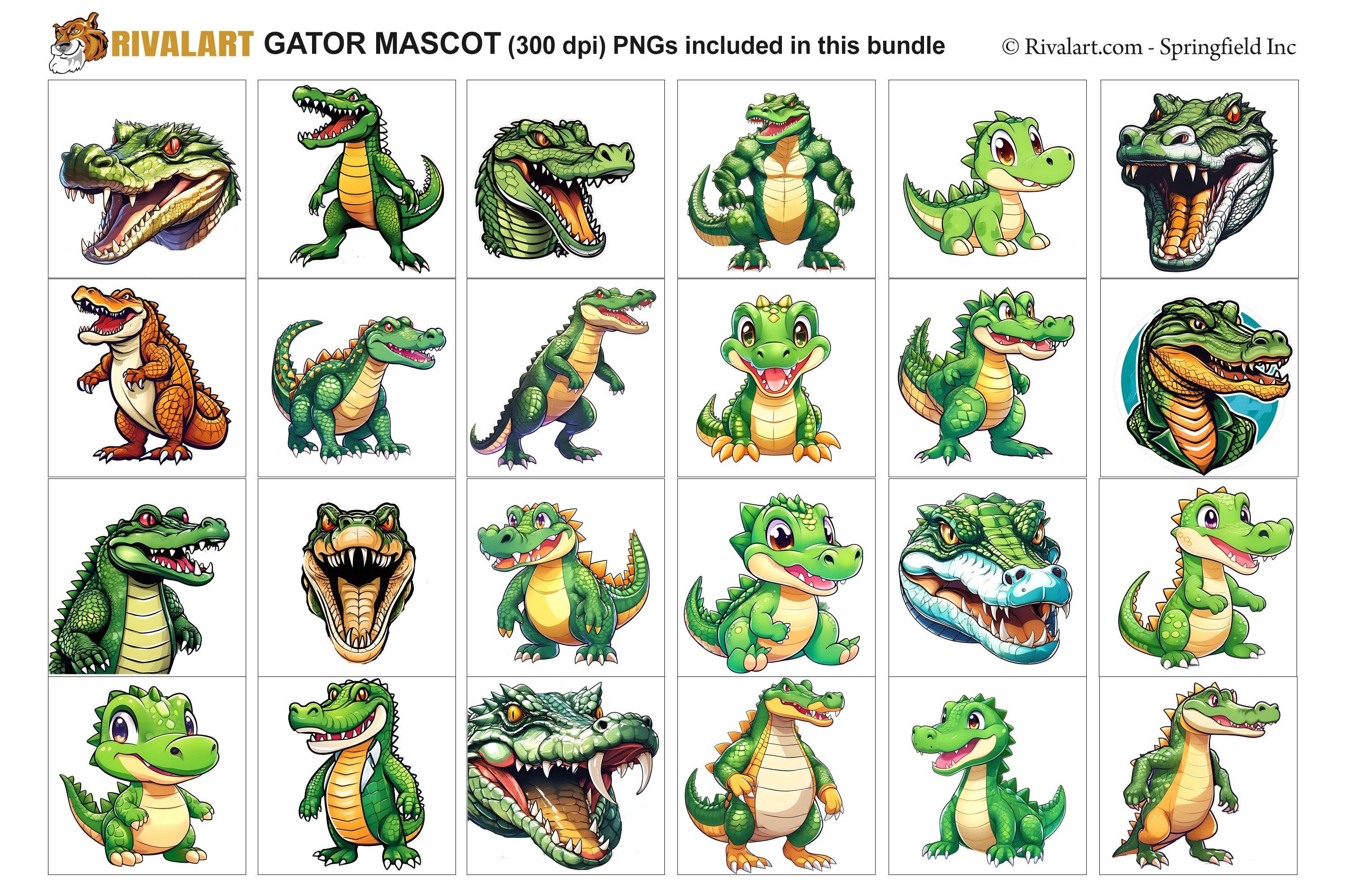 Gator Logo and DIY T-shirt Design Bundle