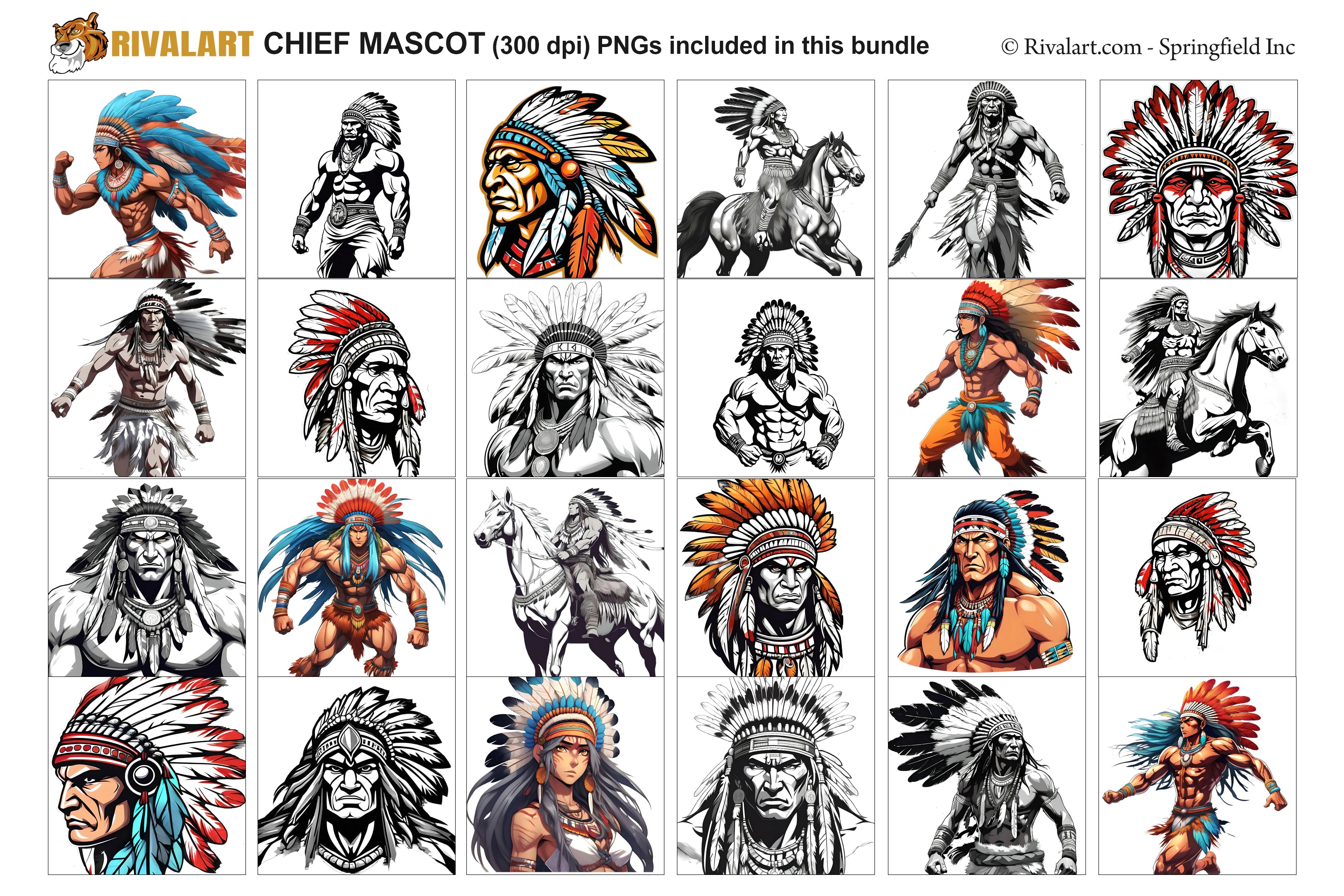 Chief Logo and DIY T-shirt Design Bundle