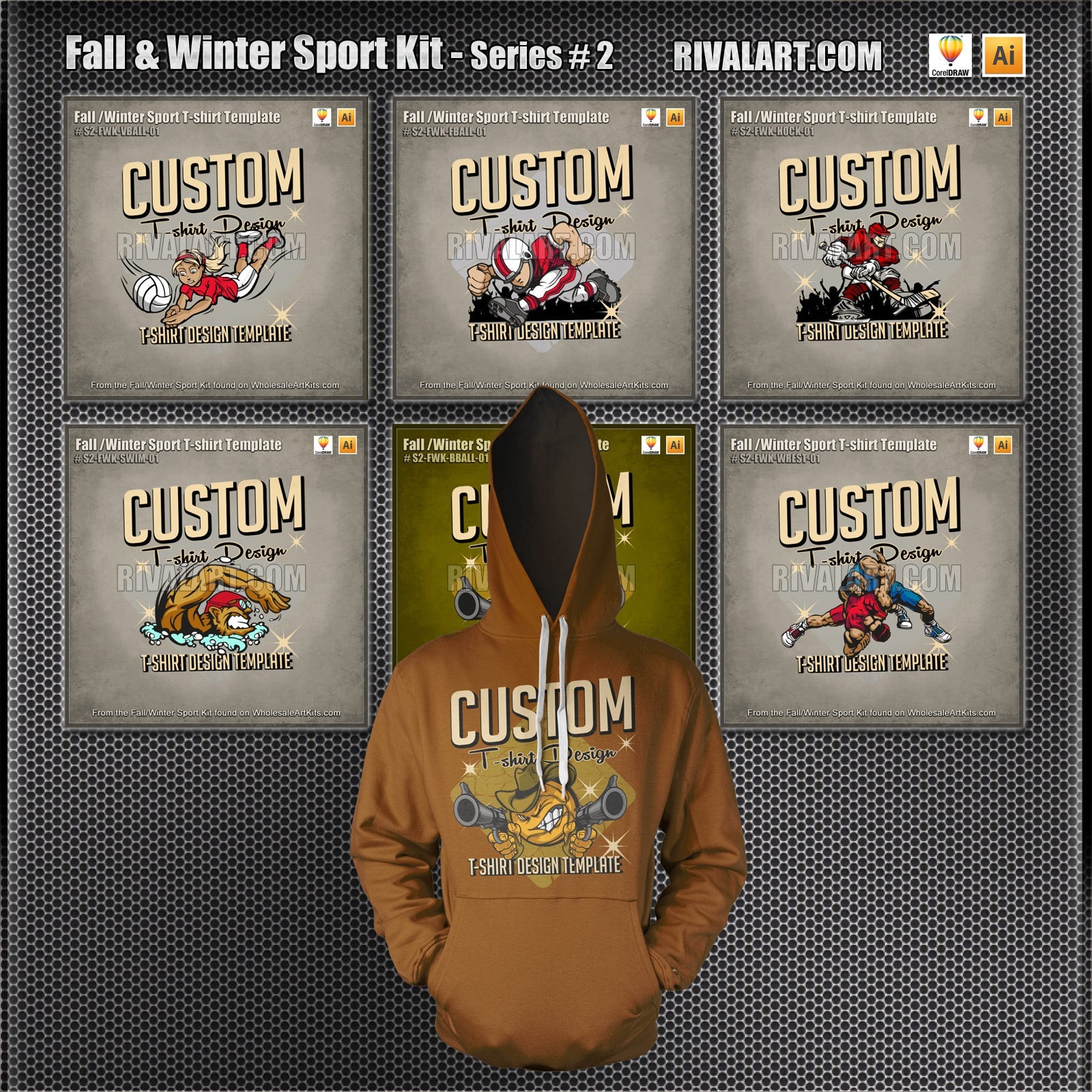 Fall & Winter Sport Kit Bundle for Adobe Illustrator