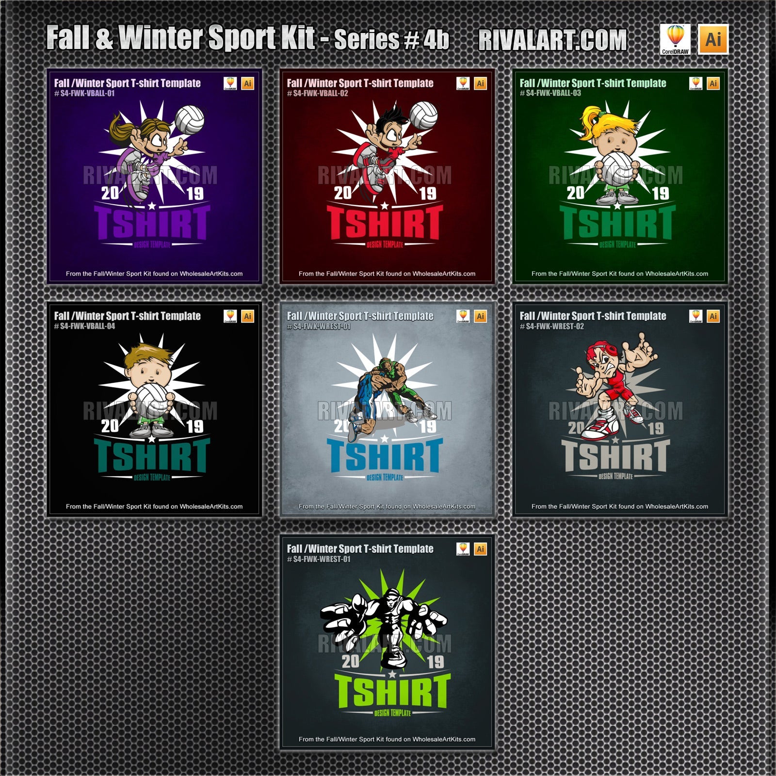 Fall & Winter Sport Kit Bundle for Adobe Illustrator