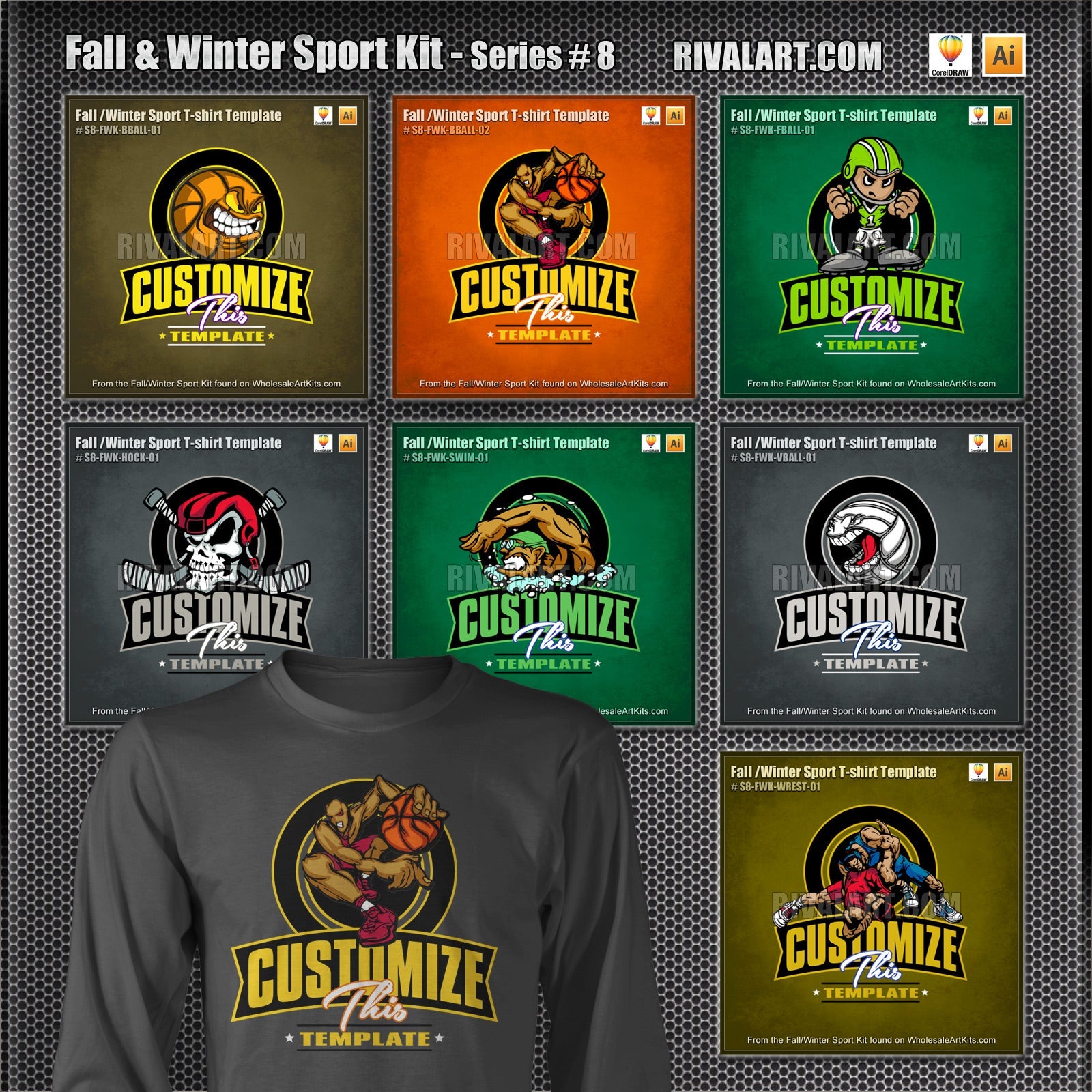 Fall & Winter Sport Kit Bundle for Adobe Illustrator