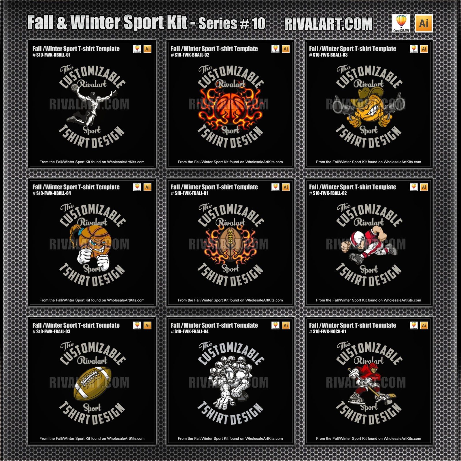 Fall & Winter Sport Kit Bundle for Adobe Illustrator