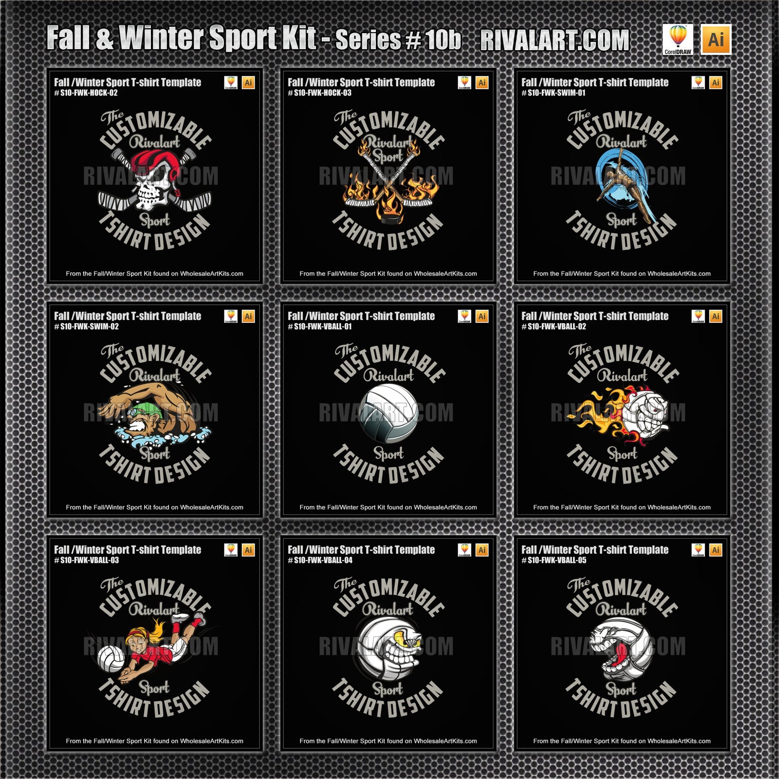 Fall & Winter Sport Kit Bundle for Adobe Illustrator