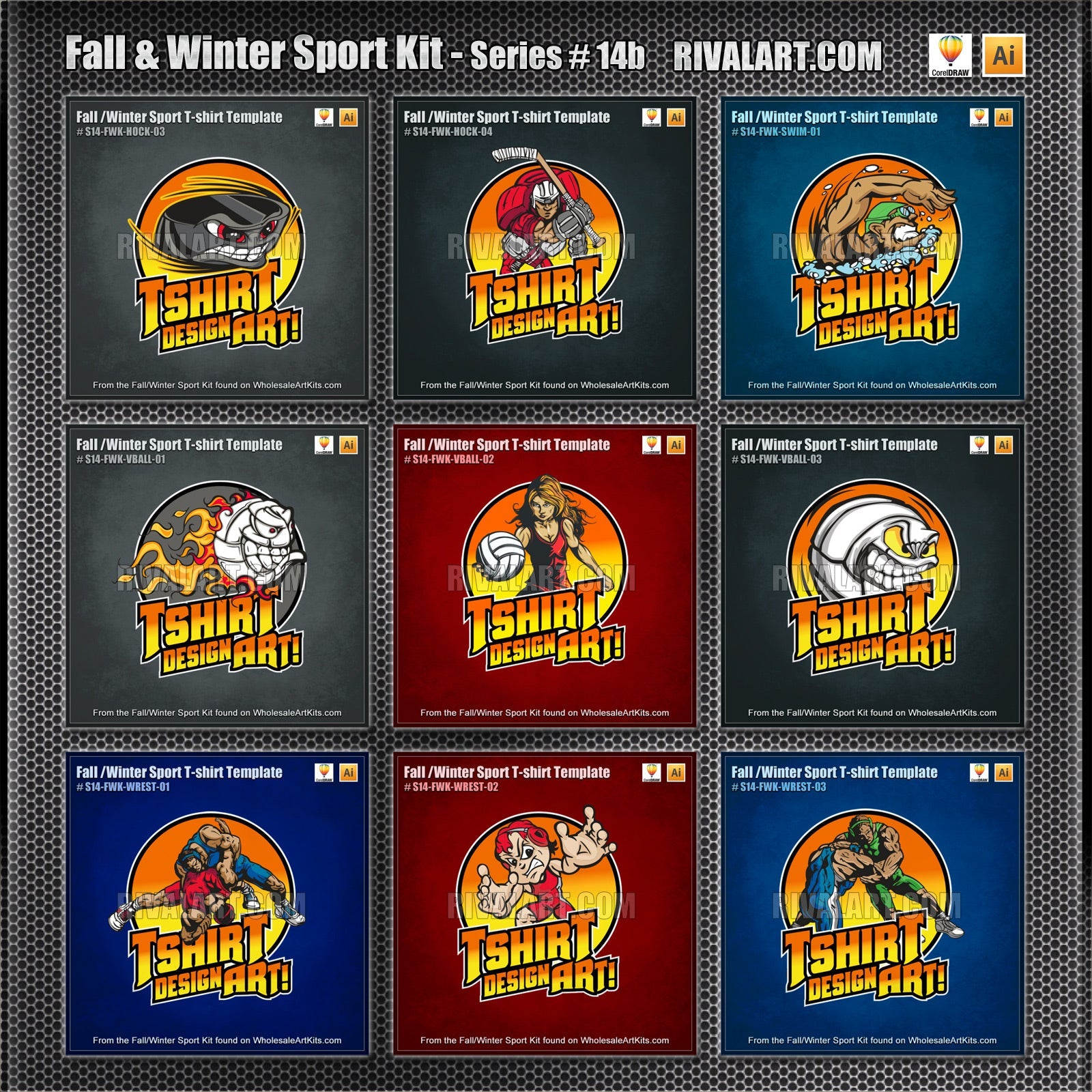 Fall & Winter Sport Kit Bundle for Adobe Illustrator