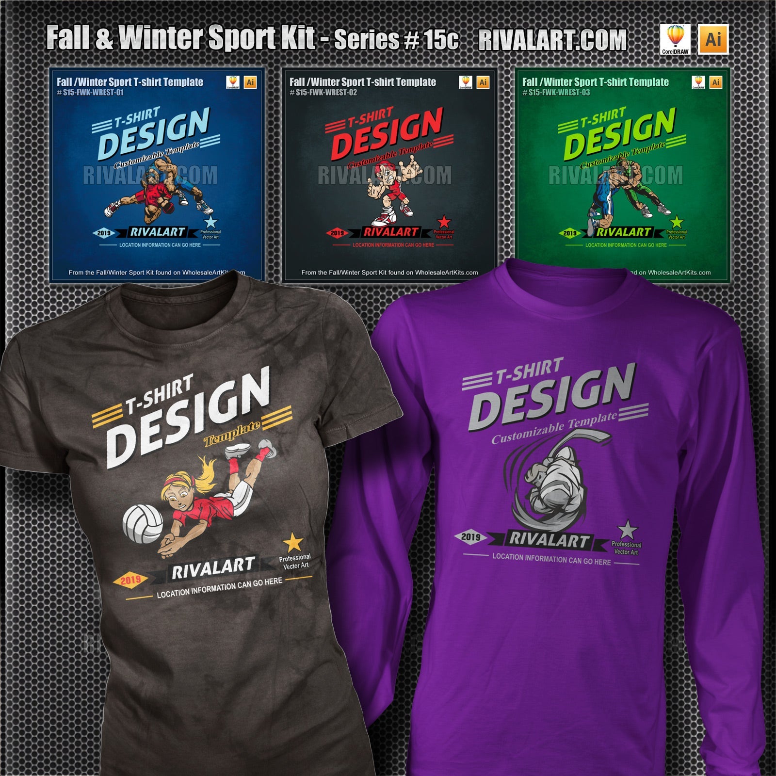 Fall & Winter Sport Kit Bundle for Adobe Illustrator