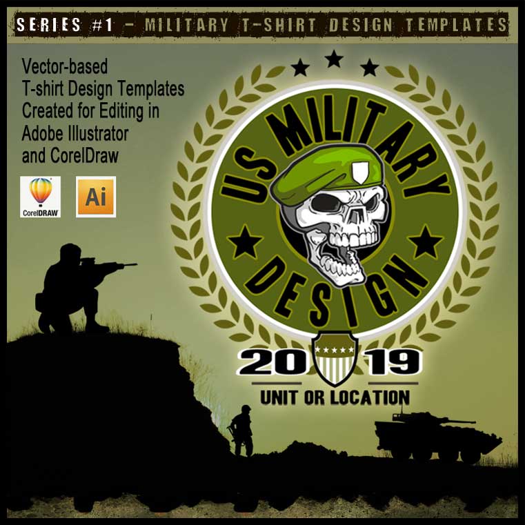 Military Art Kit Bundle for Adobe Illustrator