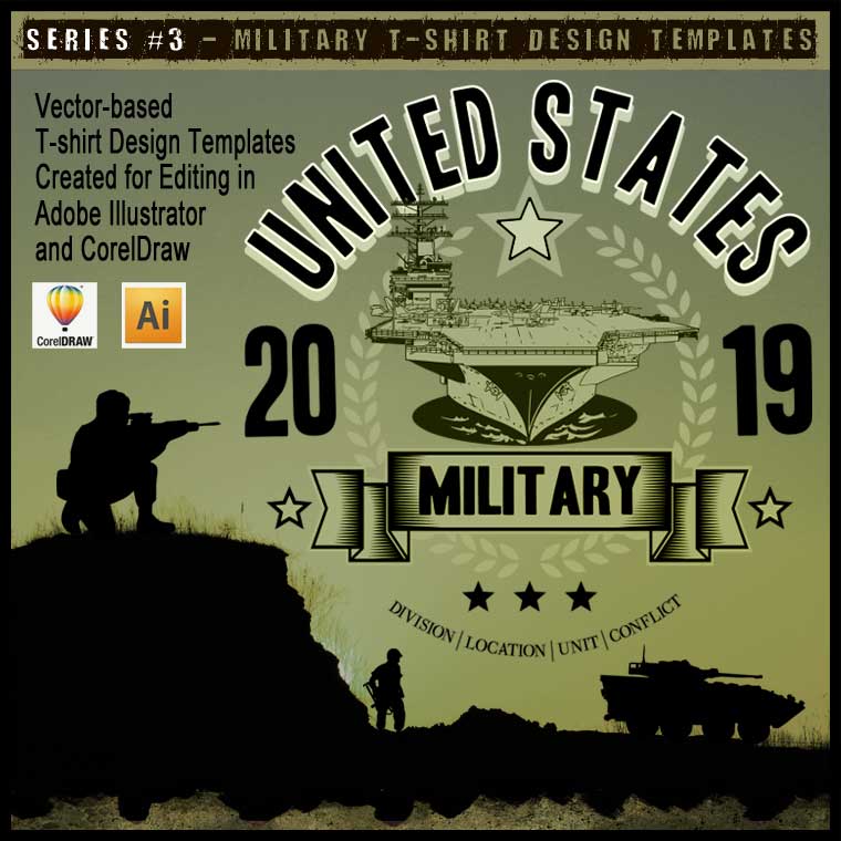 Military Art Kit Bundle for Adobe Illustrator