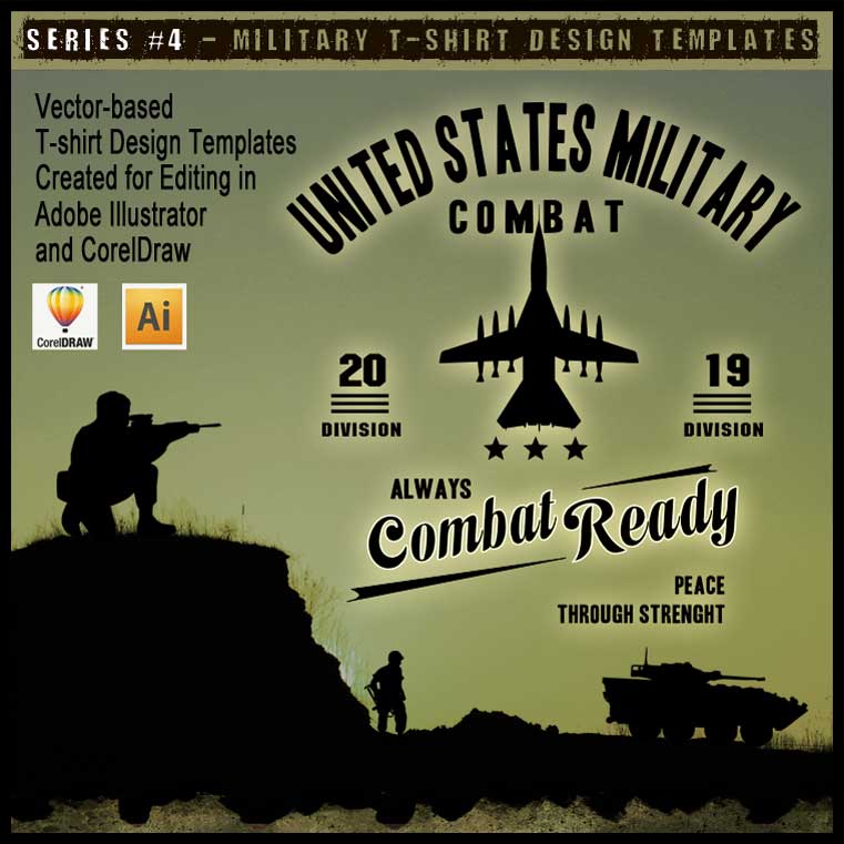 Military Art Kit Bundle for Adobe Illustrator