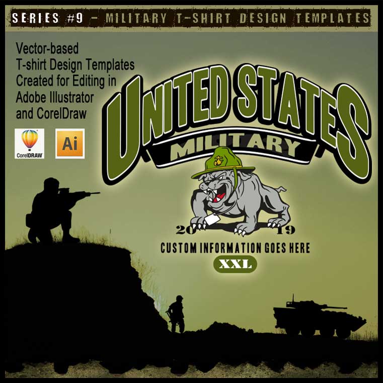 Military Art Kit Bundle for Adobe Illustrator