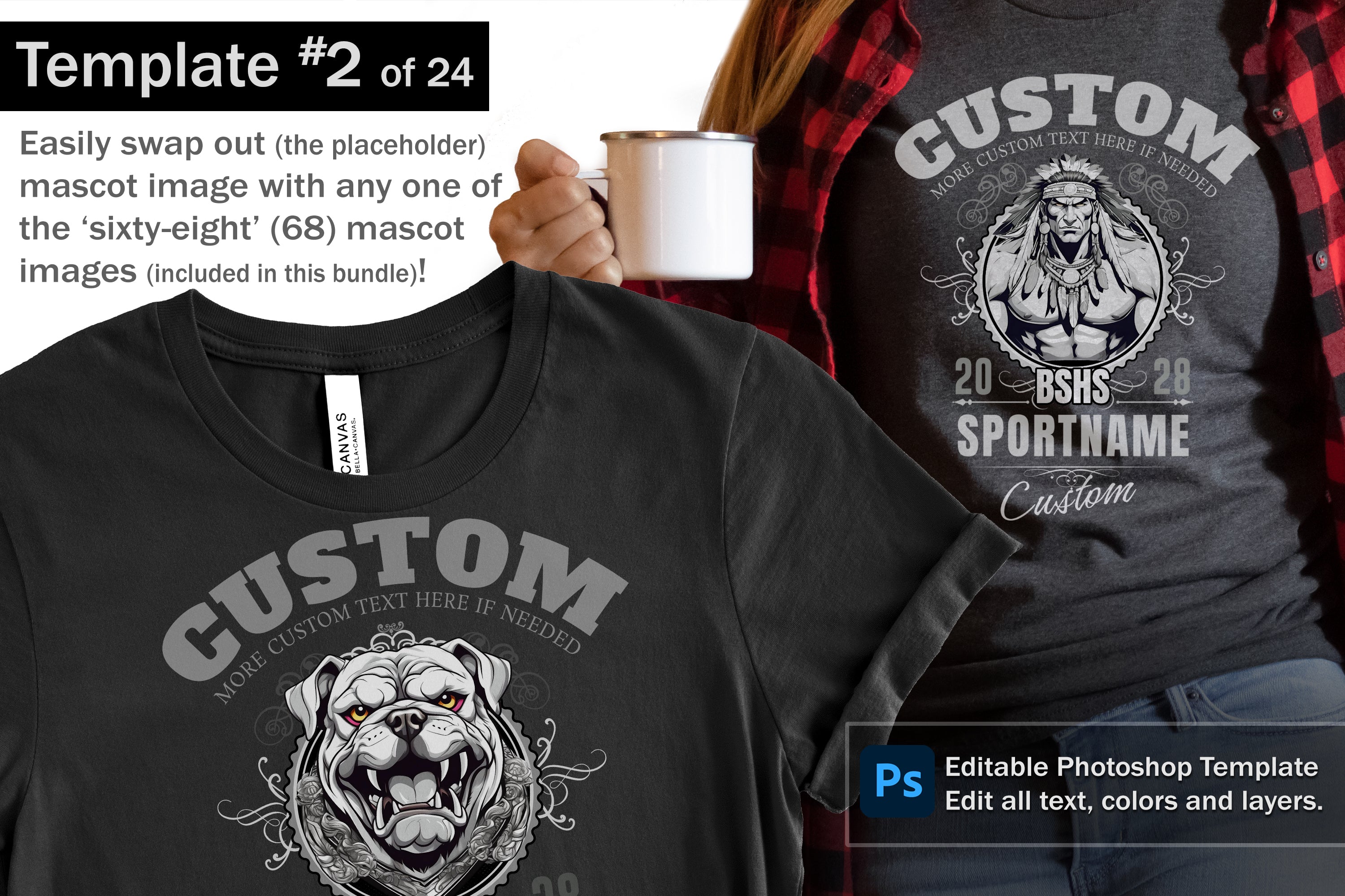 Cougar Logo and DIY T-shirt Design Bundle