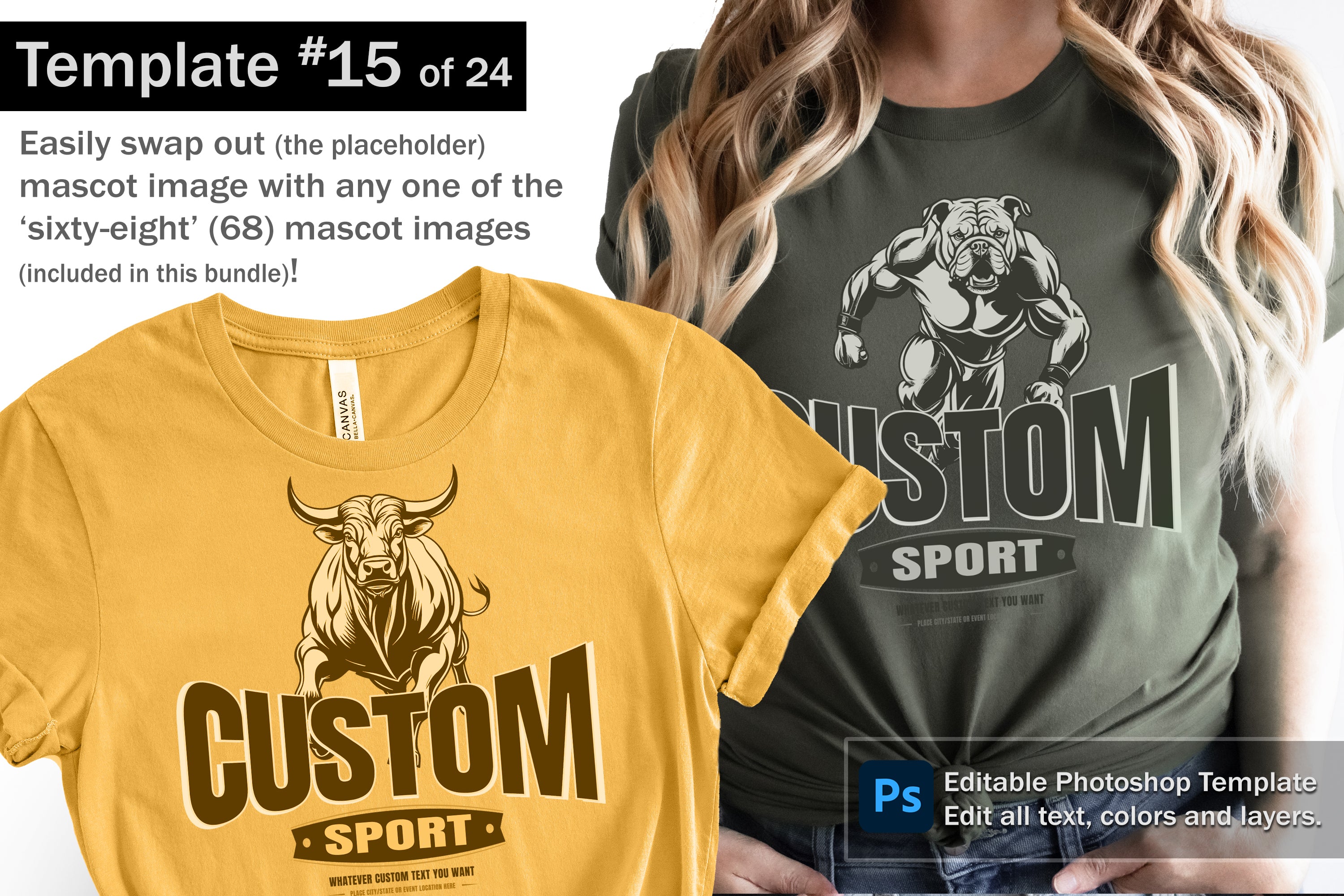 Horse Logo and DIY T-shirt Design Bundle