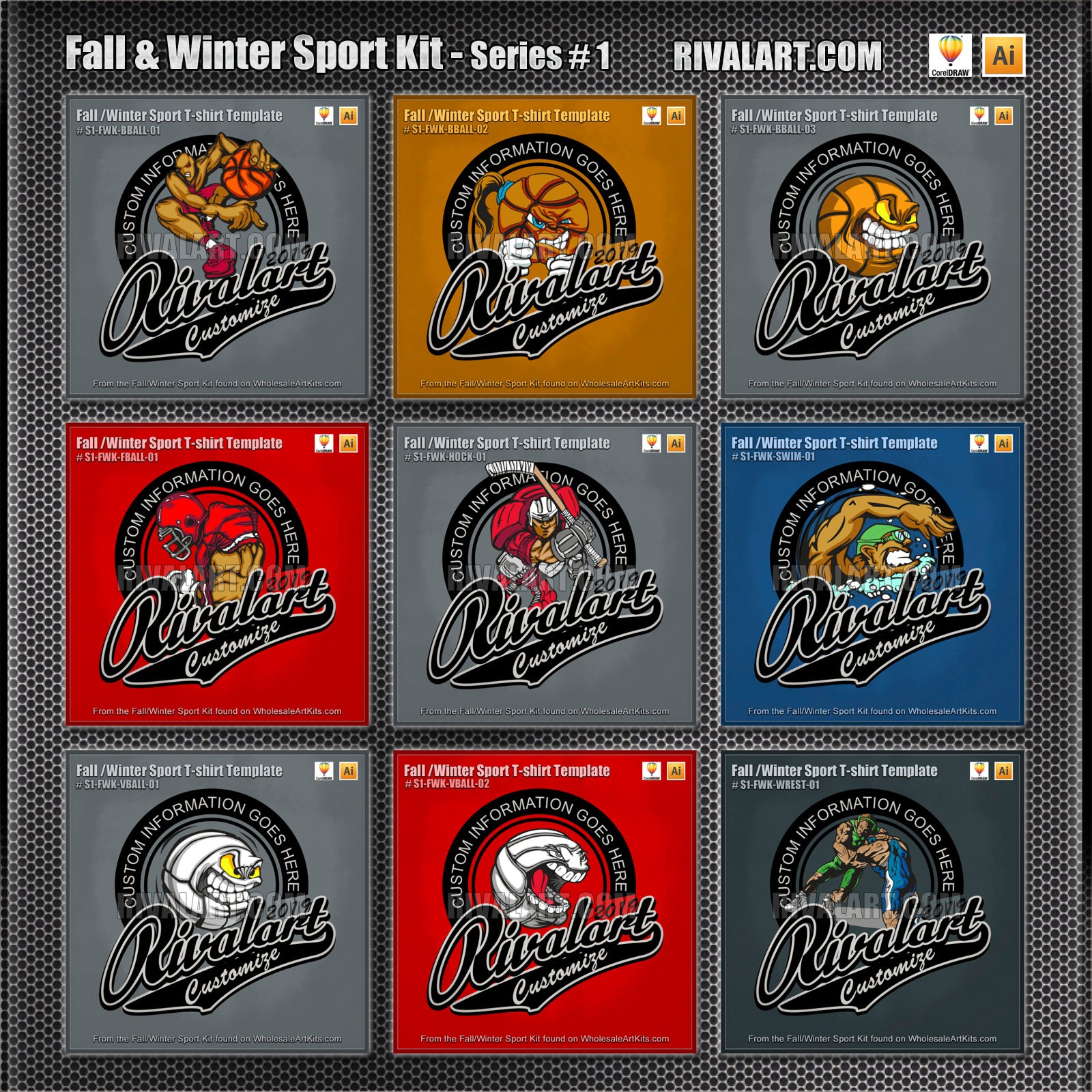 Fall & Winter Sport Kit Bundle for CorelDraw