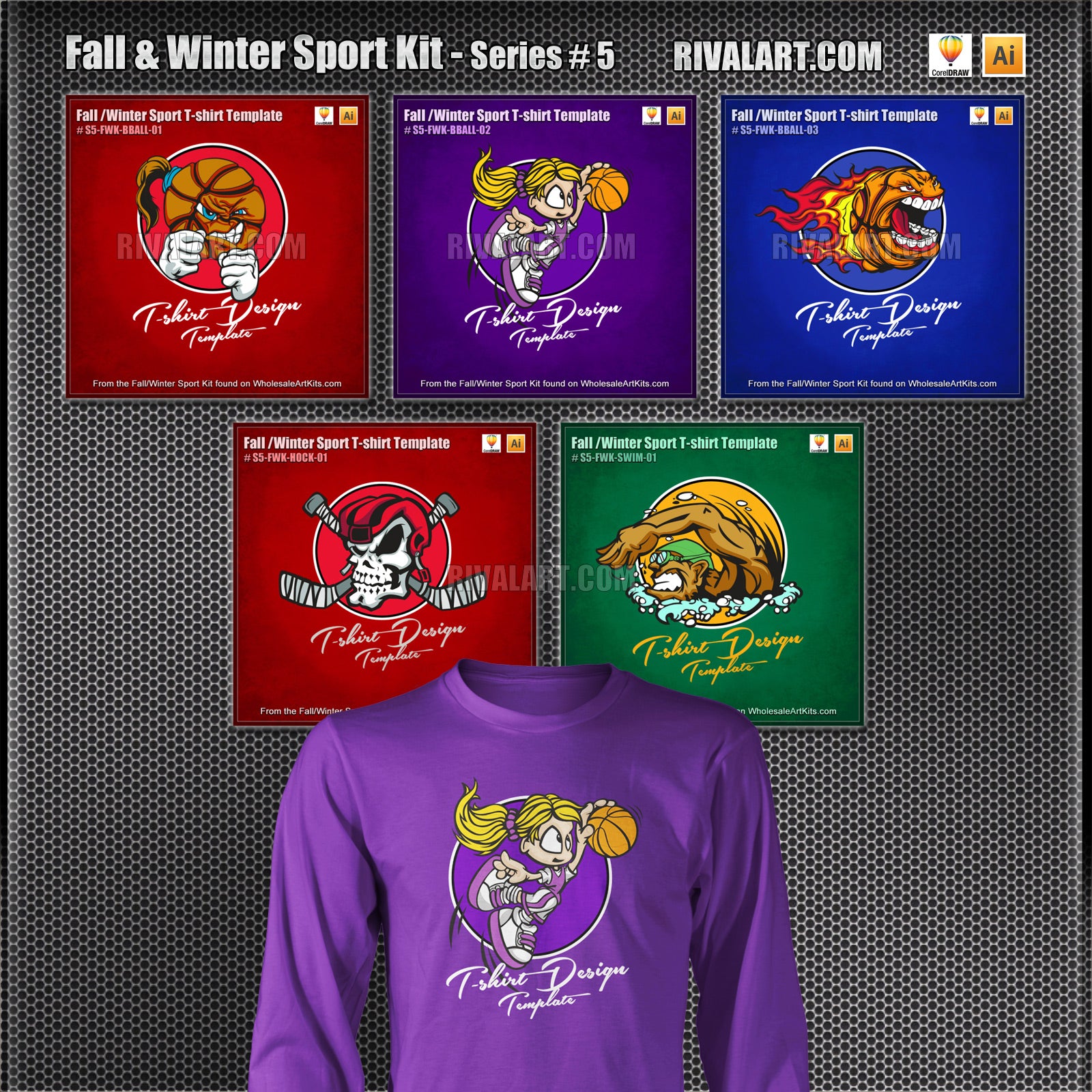 Fall & Winter Sport Kit Bundle for CorelDraw