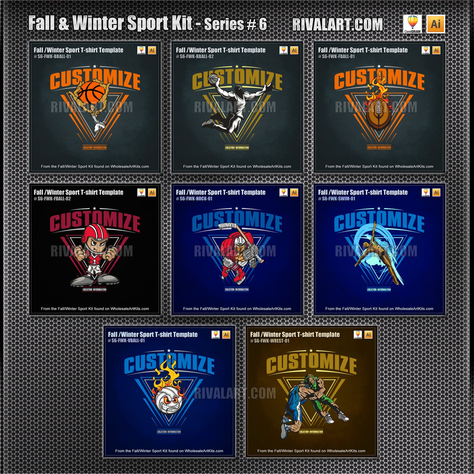 Fall & Winter Sport Kit Bundle for CorelDraw