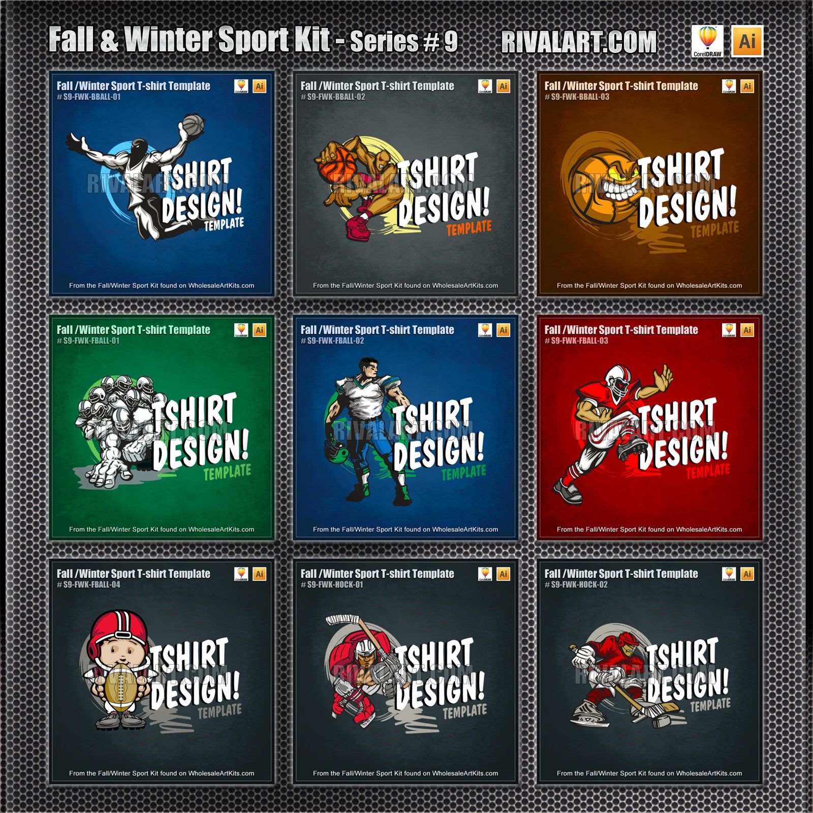 Fall & Winter Sport Kit Bundle for CorelDraw