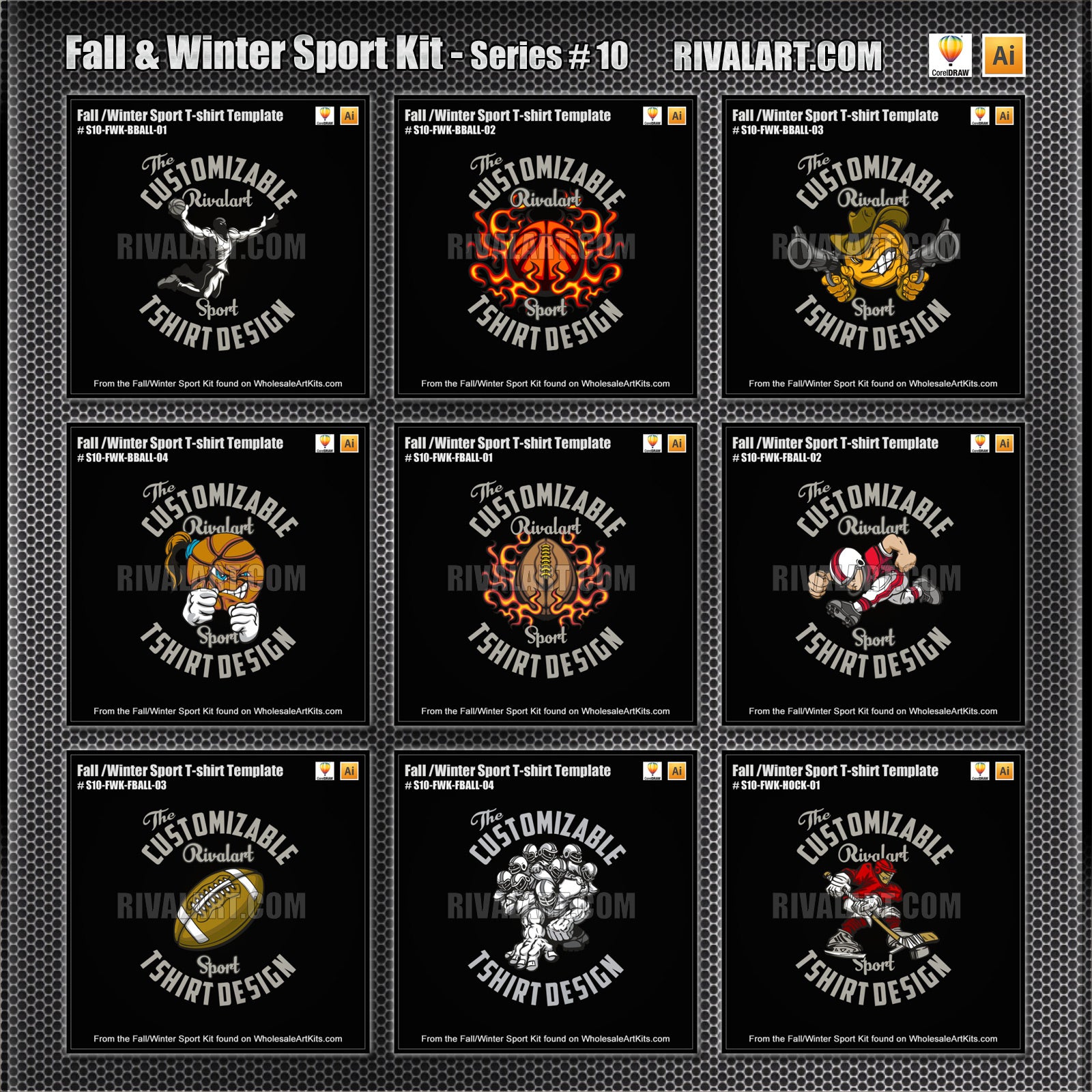 Fall & Winter Sport Kit Bundle for CorelDraw