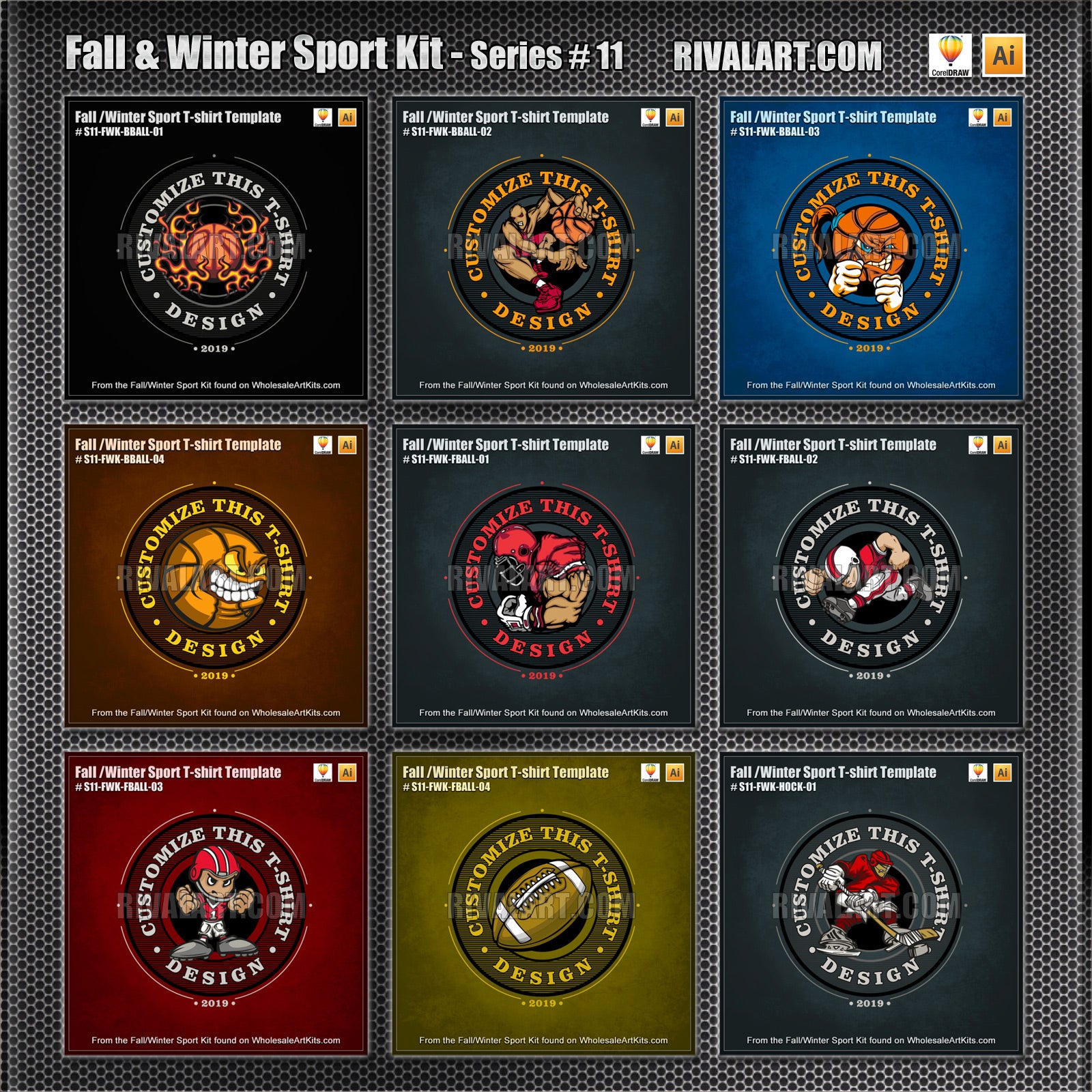 Fall & Winter Sport Kit Bundle for CorelDraw