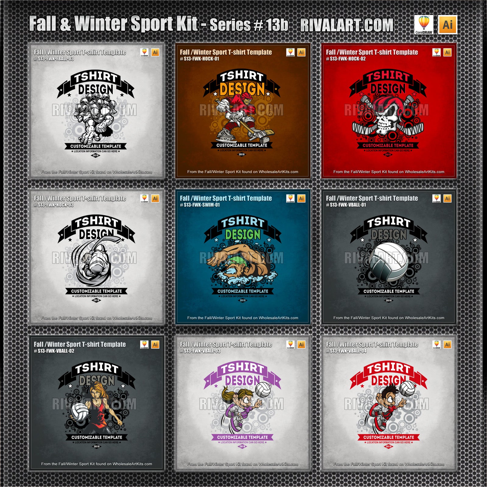 Fall & Winter Sport Kit Bundle for CorelDraw