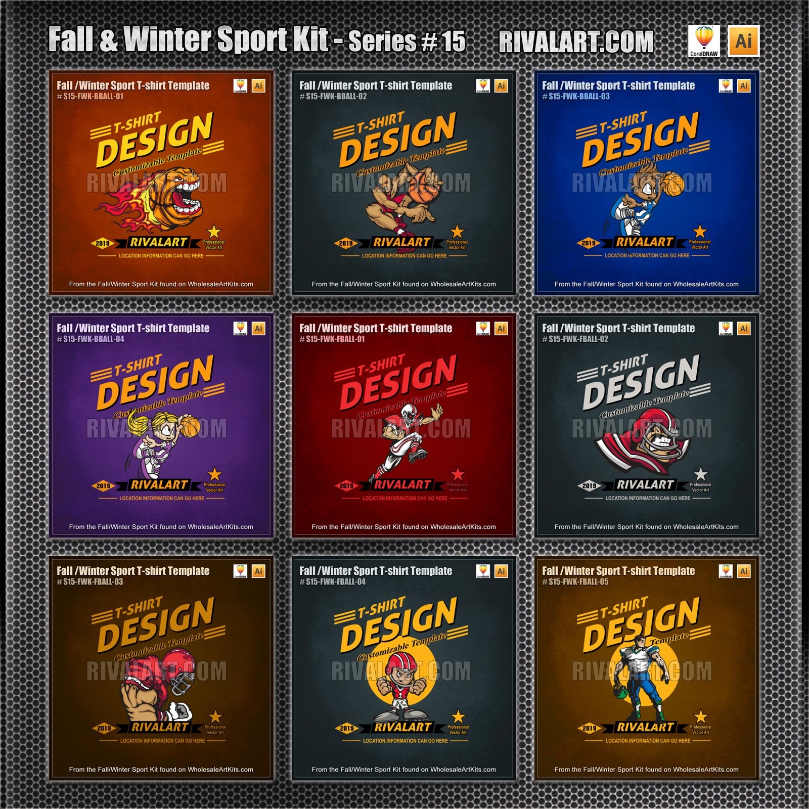 Fall & Winter Sport Kit Bundle for CorelDraw