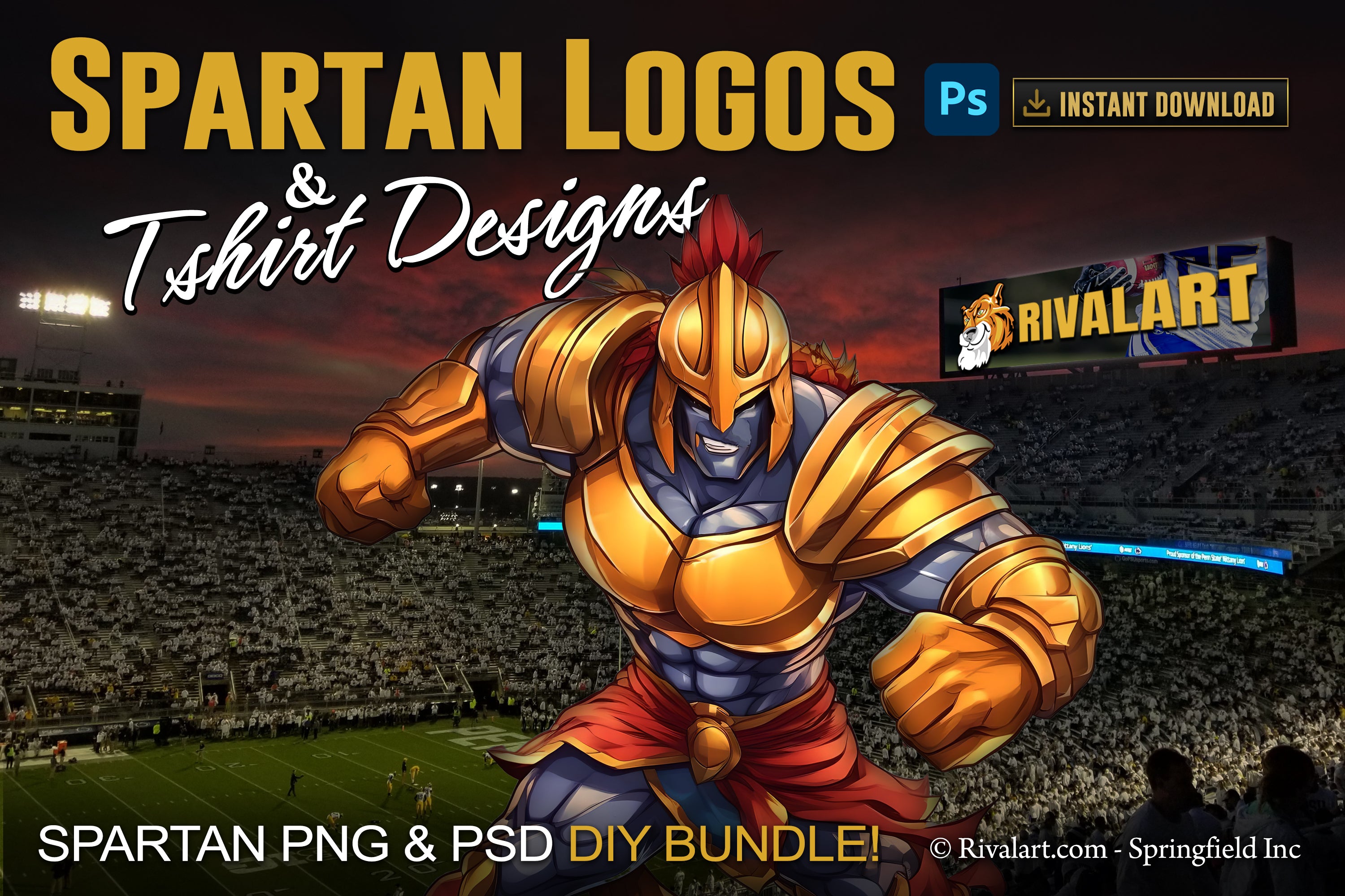 Spartan Logo and DIY T-shirt Design Bundle
