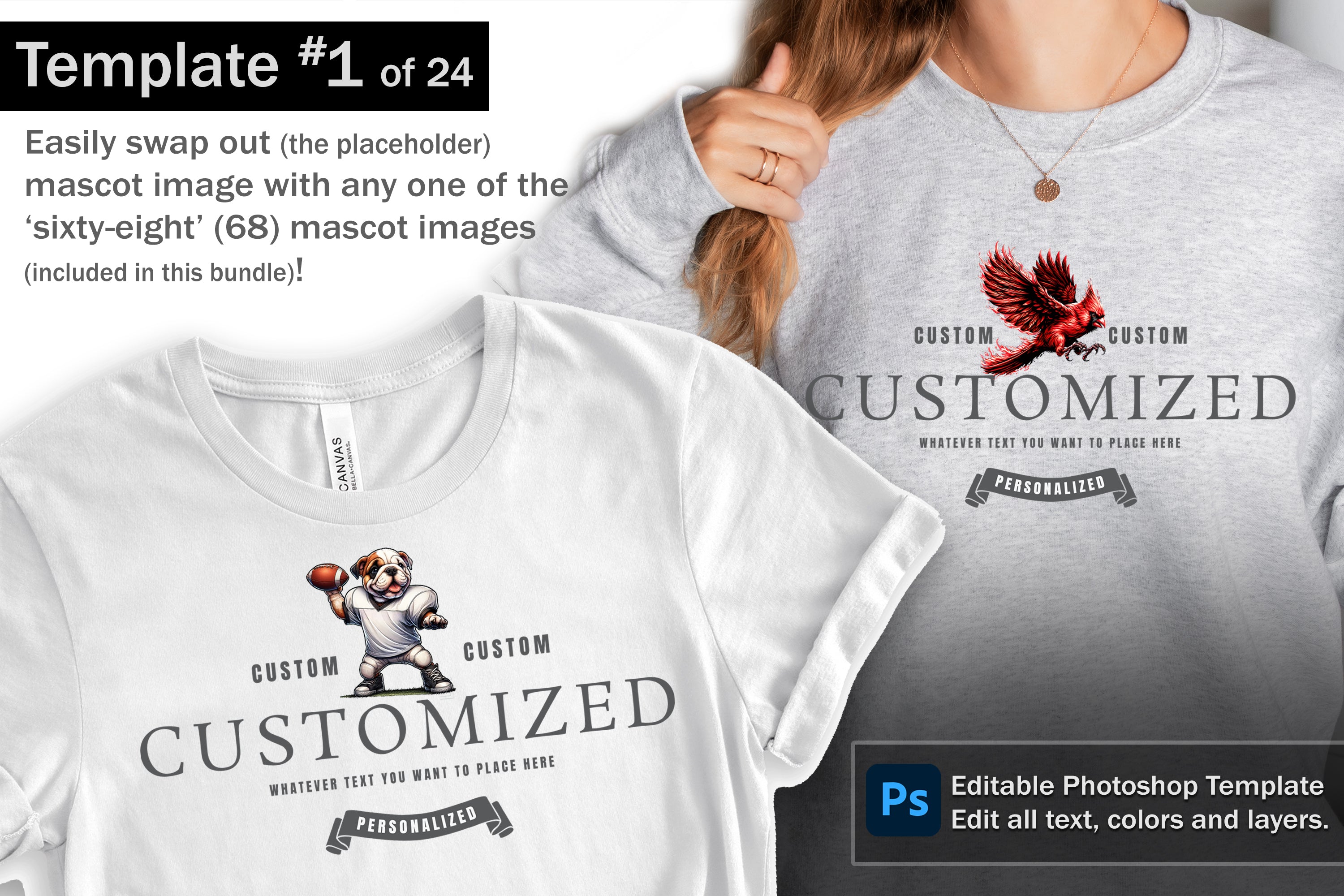 Cardinal Logo and DIY T-shirt Design Bundle
