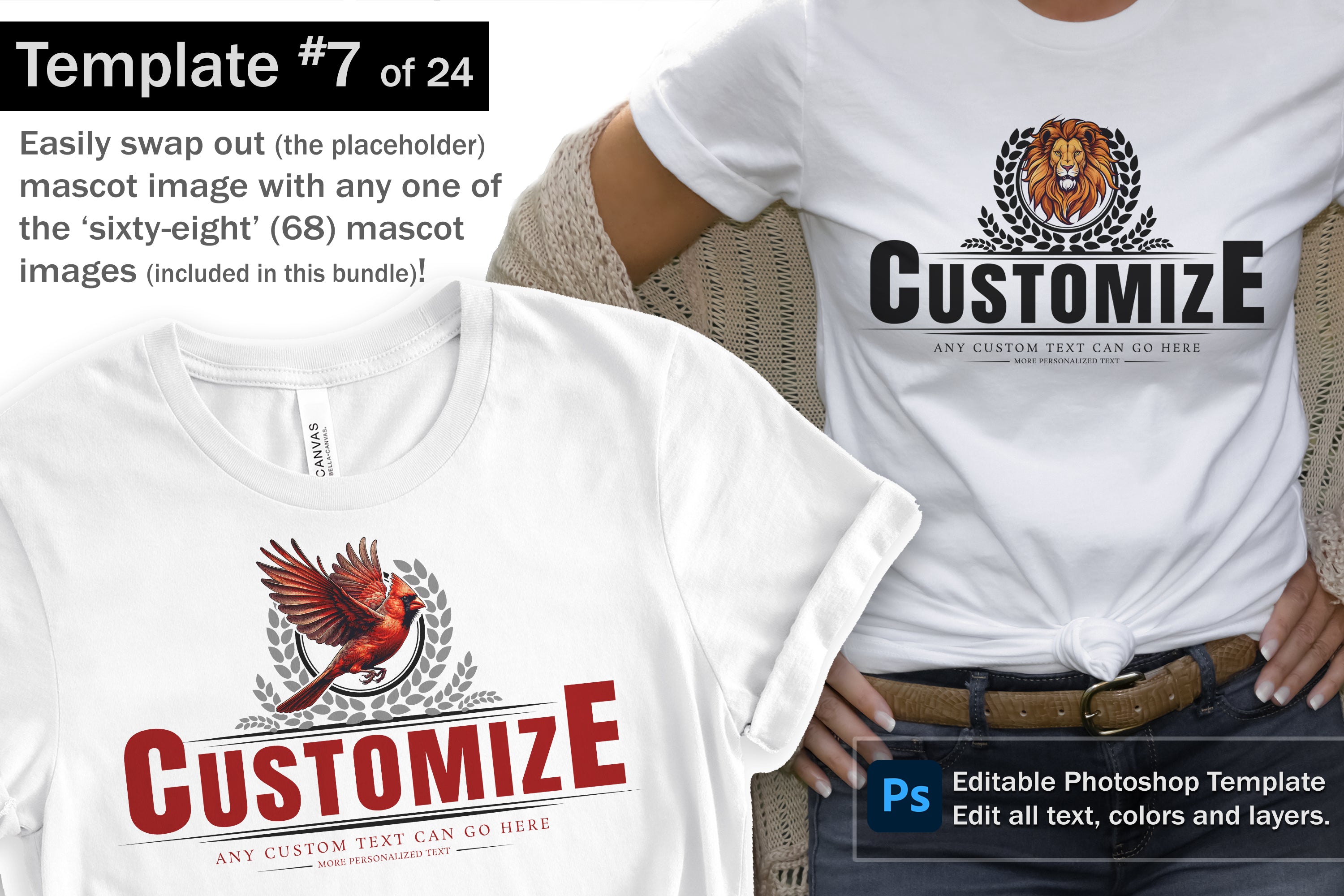 Eagle Logo and DIY T-shirt Design Bundle