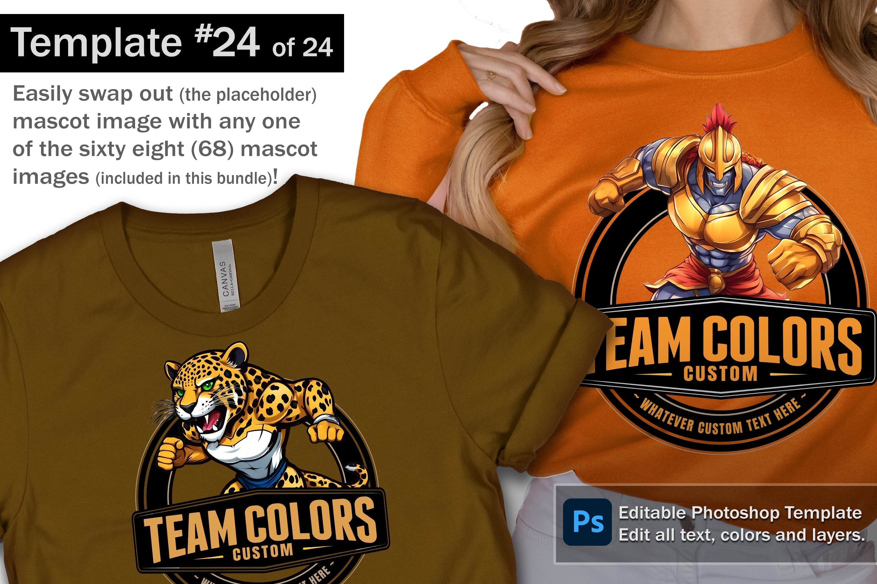 Tiger Logo and DIY T-shirt Design Bundle