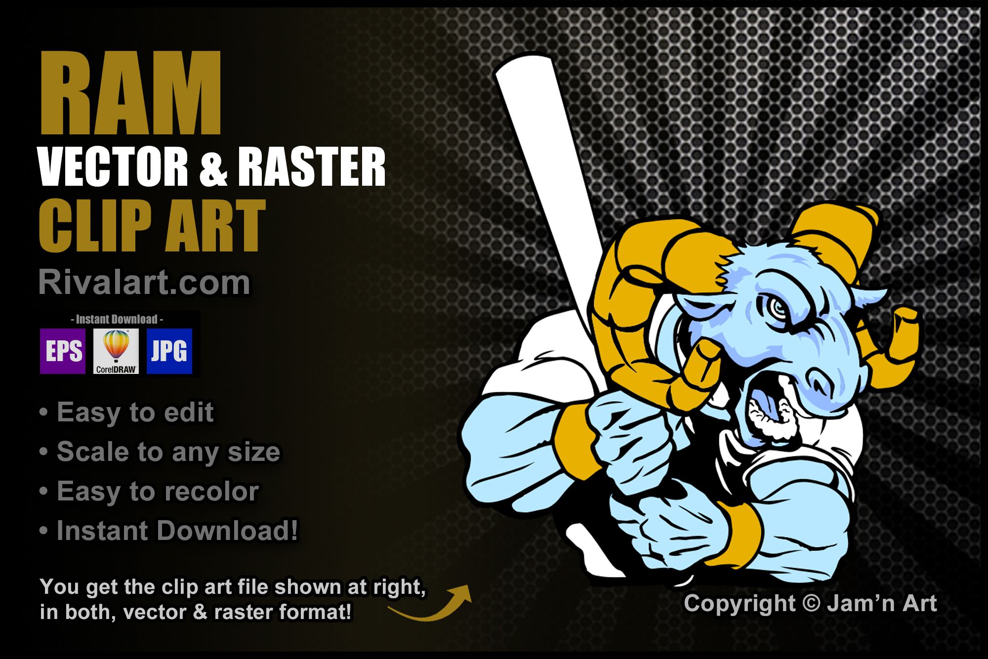 Clip Art Baseball Batter, Easy to Edit Vector Images