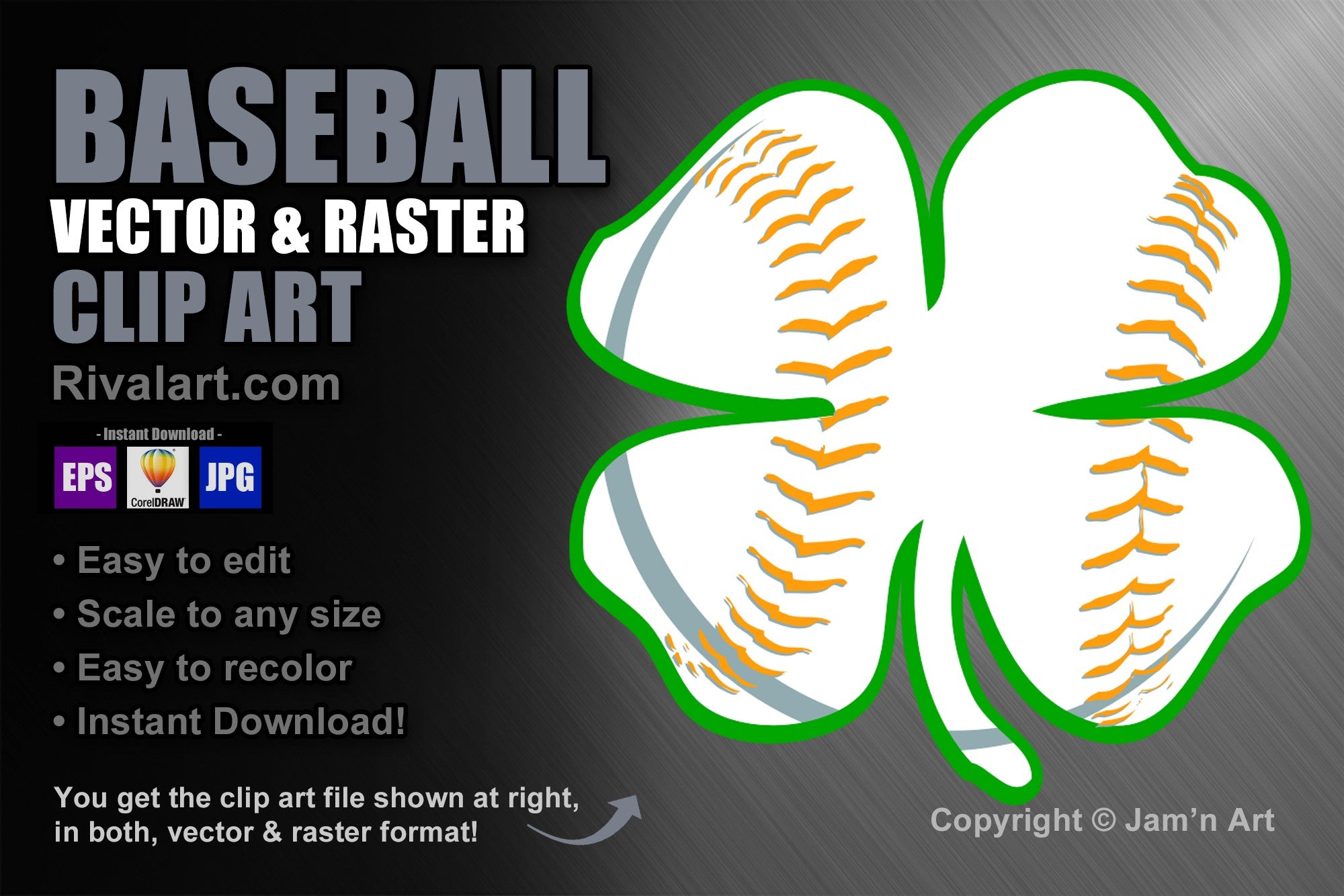 Baseball St Patricks Day, Easy to Edit Vector Images