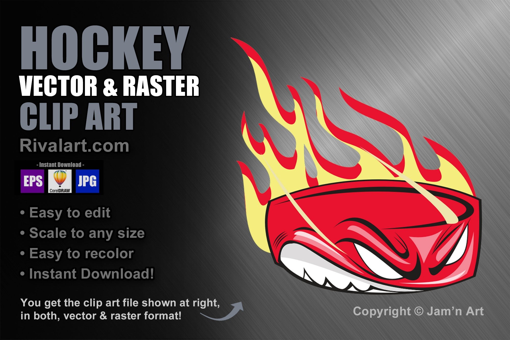 hockey puck on fire