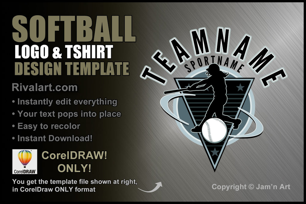 SB111602 SOFTBALL T-SHIRTS AND DESIGNS Template