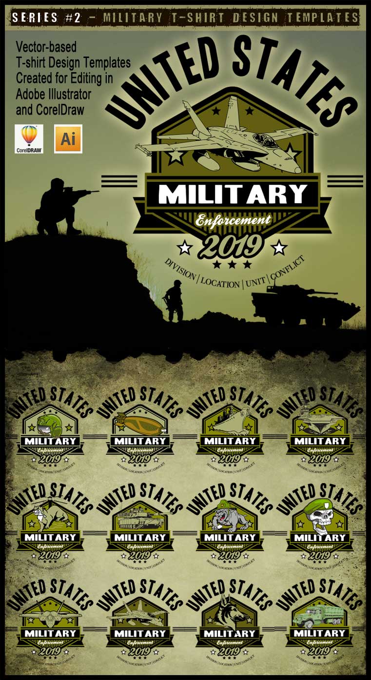 Military Art Kit Bundle for CorelDraw