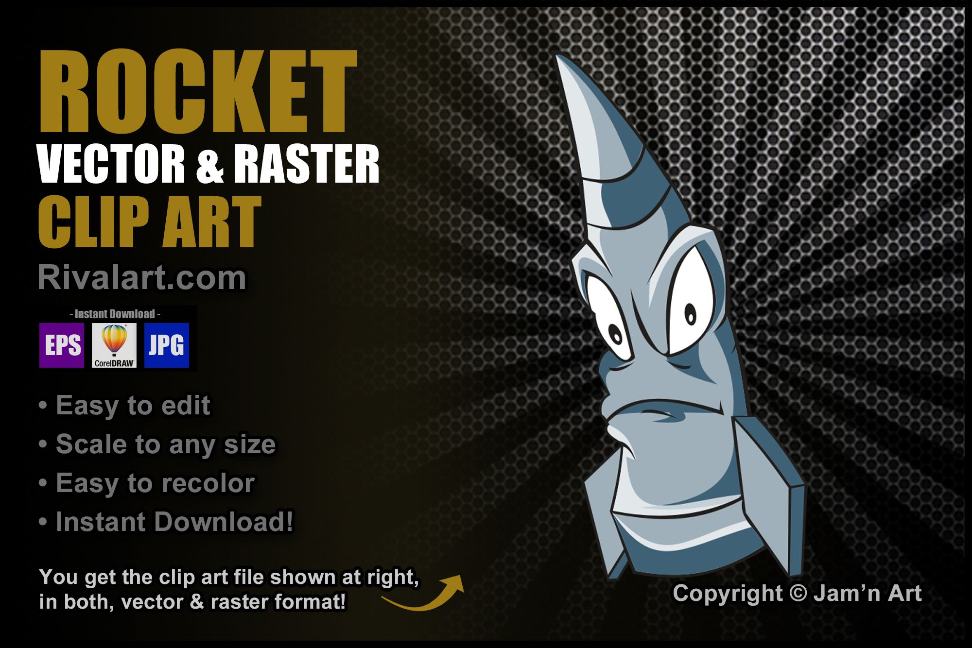 Rocket Mascot Clipart Wolverine