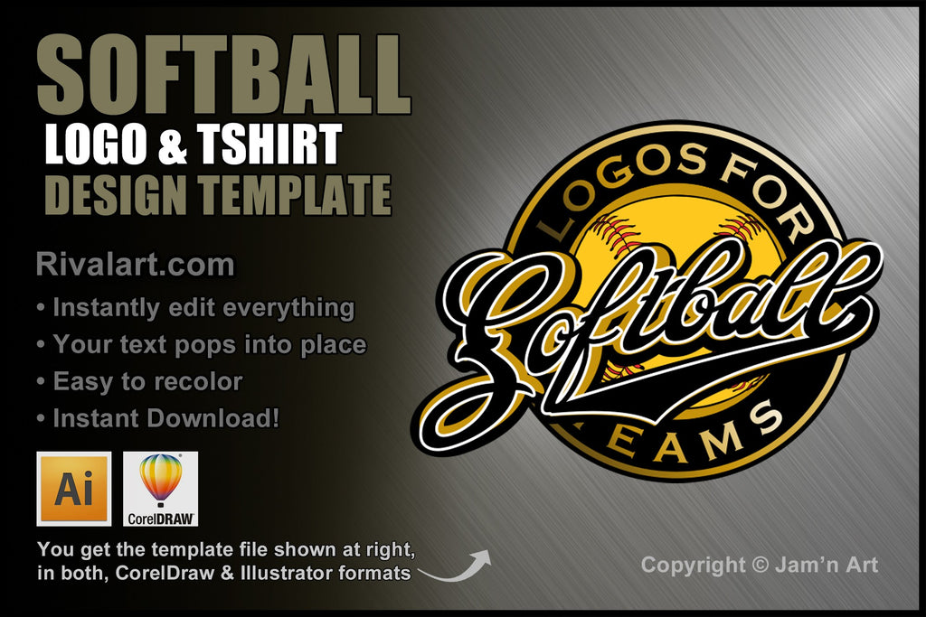 softball logos templates