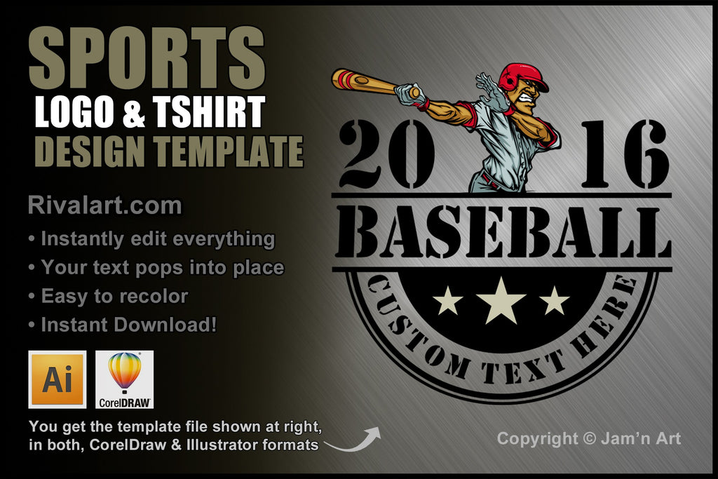 Vintage Baseball Sport T-shirt Design Vector Download