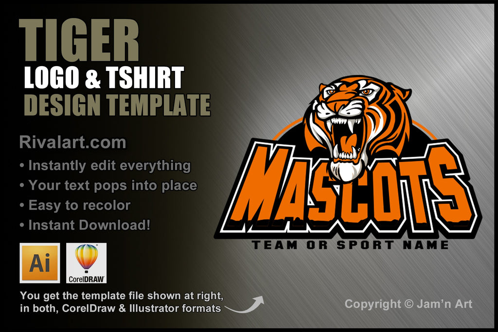 Tigers Mascot T Shirt Vintage Sports Name Tee Design