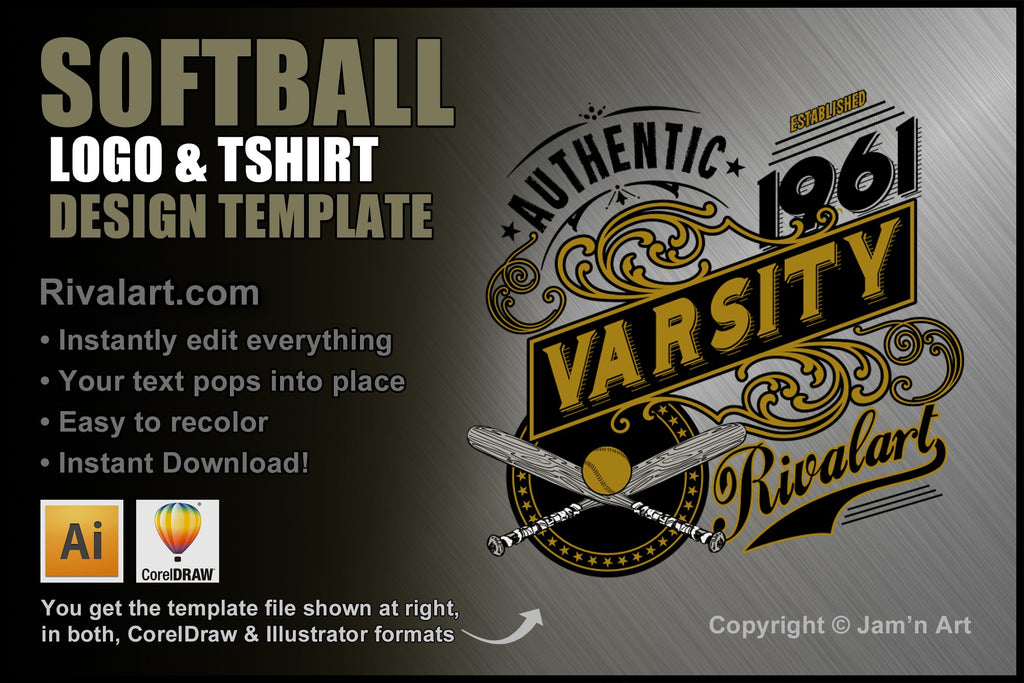 SB12261224 SOFTBALL T-SHIRTS AND DESIGNS Template